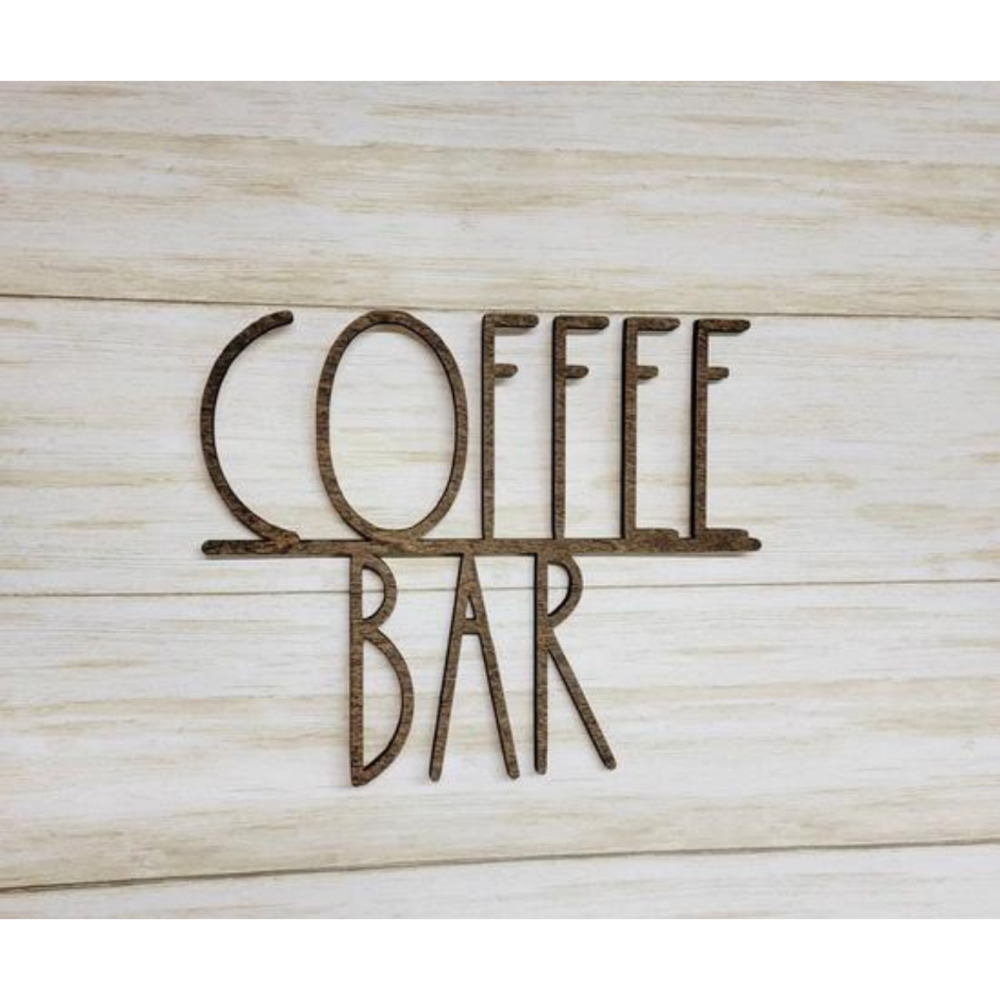 Coffee Bar Farmhouse Sign Rae Dunn Inspired Wood